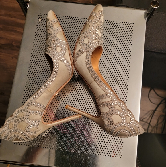 Badgley Mischka Kiara Embellished pointed Toe heels - Picture 4 of 12